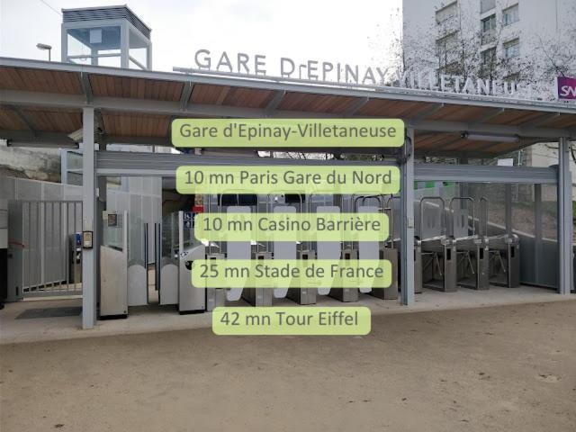 Gare En Face A Pied - Paris 10Mn - Parking Prive Gratuit - De 1 A 8 Personnes - Souplex - Tout Equipe - Entierement Renove Montmagny Bagian luar foto